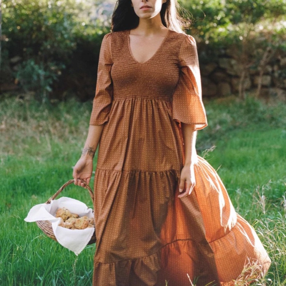 Christy Dawn Basil Maple Daisy Dot Dress